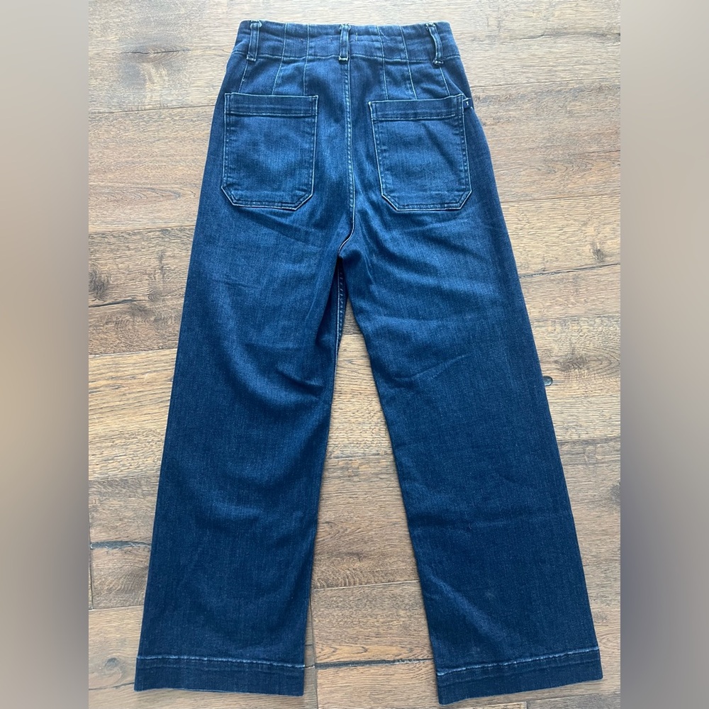 Pilcro Dark Blue Wide-Leg Jeans - Picture 5 of 10